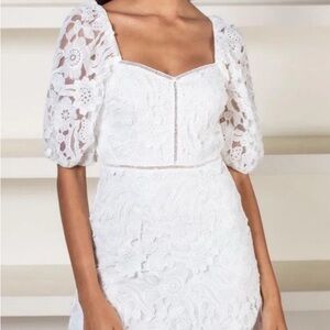 Lucy Paris White Lace Dress